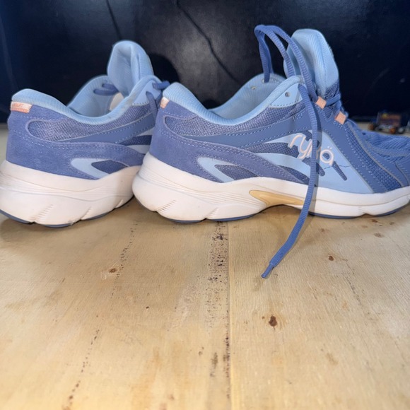 Ryka Shoes - Ryka Skylift Womens 8.5W Wide Walking Shoes Blue Peach Athletic Sneakers